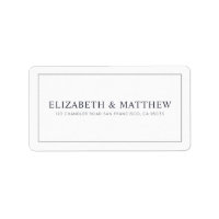 Wedding | Elegant Modern Custom Return Address