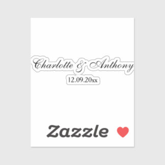 Wedding Elegant Script Creative Black White