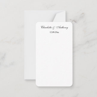 Wedding Elegant Script Creative Black White Card