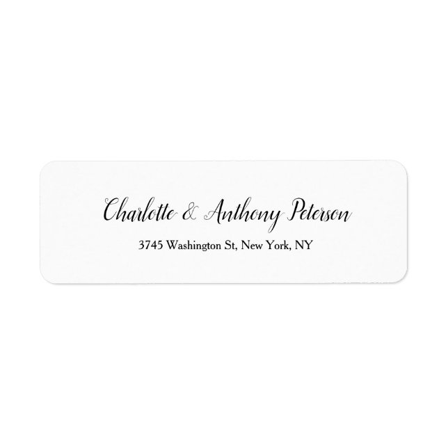Wedding Elegant Script Creative Black White Family (Front)