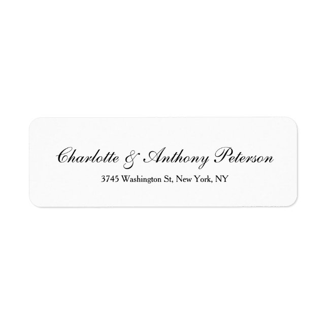 Wedding Elegant Script Creative Black White Family (Front)