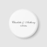 Wedding Elegant Script Creative Black White Magnet<br><div class="desc">This template can be customized to meet all professional occupations.</div>