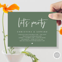 Wedding Elopement Dinner and Dancing, Let's party