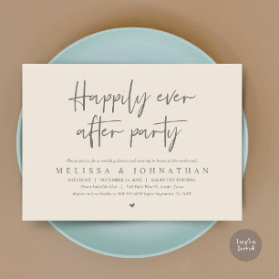 Wedding Elopement Dinner, Happily Ever after Party Invitation