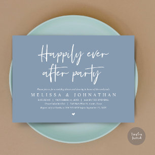 Wedding Elopement Dinner, Happily Ever after Party Invitation