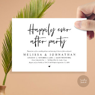 Wedding Elopement Dinner, Happily Ever after Party Invitation