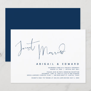 Wedding Elopement Dinner Invitation Cards
