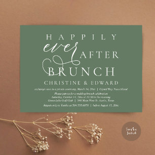 Wedding Elopement, Happily Ever After Brunch Invitation