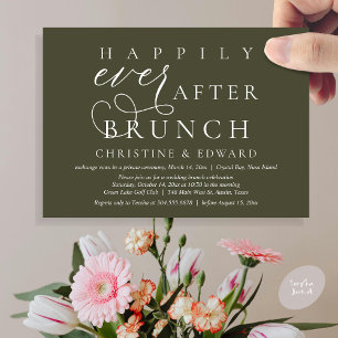 Wedding Elopement, Happily Ever After Brunch Invitation