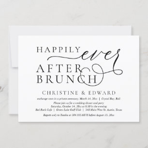 Wedding Elopement, Happily Ever After Brunch Invitation