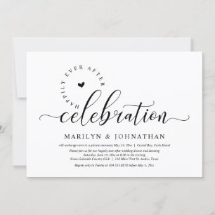 Wedding Elopement, Happily Ever After Celebration Invitation