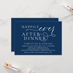 Wedding Elopement, Happily Ever After Dinner Invitation