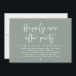 Wedding Elopement, Happily Ever After Party Invita Invitation<br><div class="desc">Modern Forest Sage Green theme,  wedding elopement invitation card (Happily ever after Party). It is perfect for your wedding elopement reception / post wedding celebration party. Add your details in matching black font / lettering.</div>