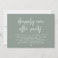 Wedding Elopement, Happily Ever After Party Invita