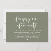 Wedding Elopement, Happily Ever After Party Invita