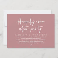 Wedding Elopement, Happily Ever After Party Invita