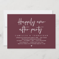 Wedding Elopement, Happily Ever After Party