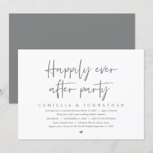 Wedding Elopement, Happily Ever after Party Invitation