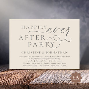 Wedding Elopement, Happily Ever After Party Invitation
