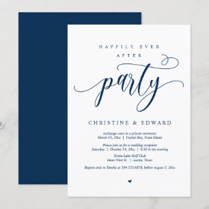Wedding Elopement, Happily Ever After Party Invitation
