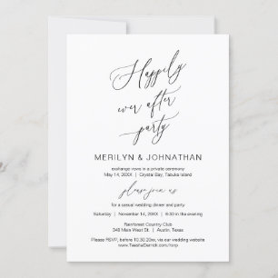 Wedding Elopement, Happily Ever After Party Invitation