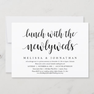 Wedding Elopement, Lunch With The Newlyweds Invitation