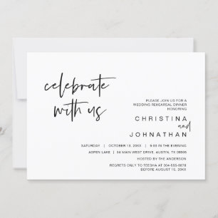 Wedding Elopement Party, Celebrate with us Invitat Invitation