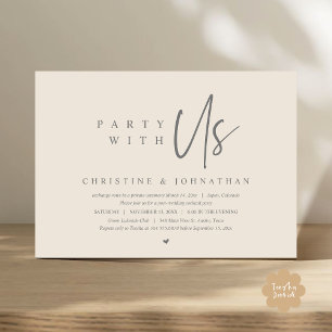 Wedding Elopement, Party with us Invitation