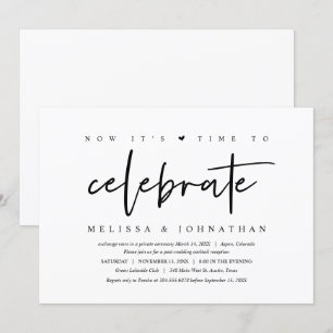 Wedding Elopement, time to celebrate Invitation