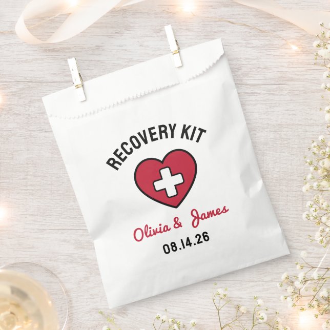 Wedding Emergency Survival Hangover Recovery Kit Favour Bag (Clipped)