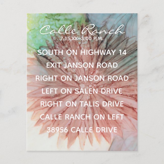 Wedding Enclosure Card Lovely in Pink and Lavender (Front)