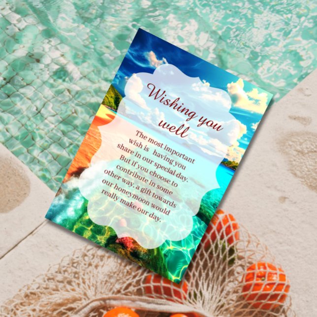 Wedding Enclosure Tropicial Beach Card Insert (Creator Uploaded)