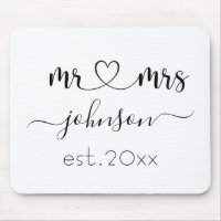 Wedding Engagement Heart Mr Mrs Personalized Name