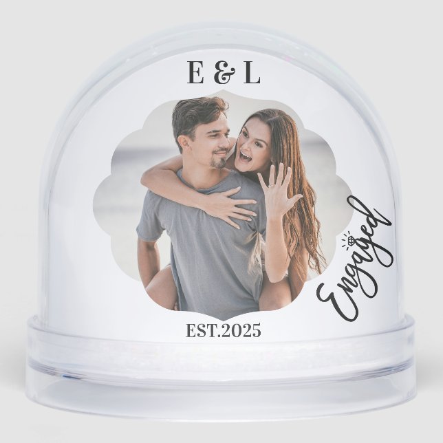 Wedding Engagement Keepsake Photo Couple Initials (Avant)