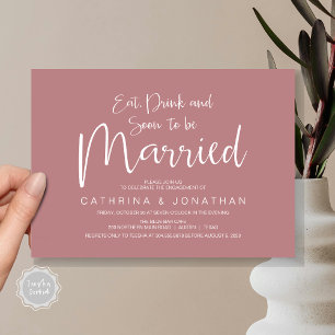 Wedding Engagement Party, Handwriting Script Invitation