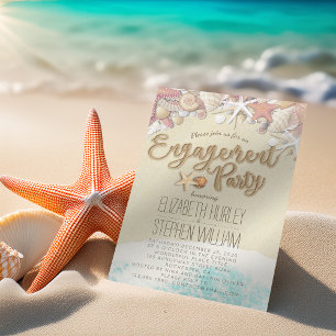 Wedding Engagement Party Summer Beach Starfish Invitation