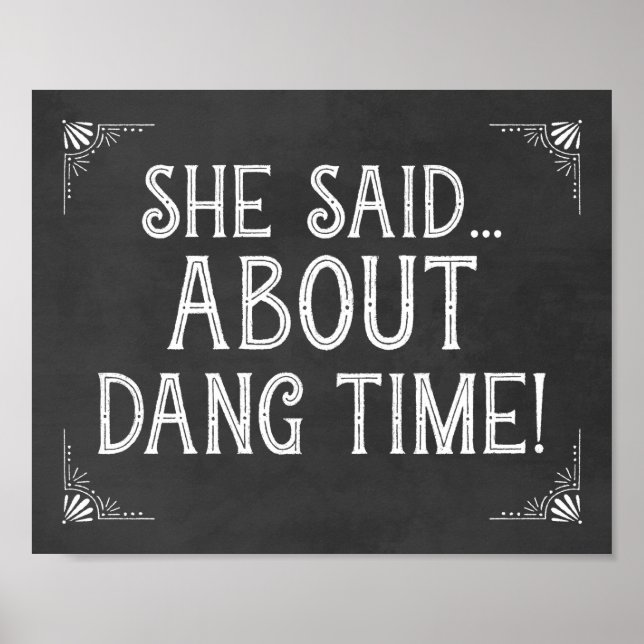 Wedding Engagement Photo Prop Sign She said Yes (Front)