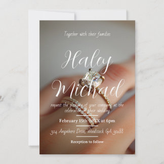 Wedding Engagement Rings Invitation