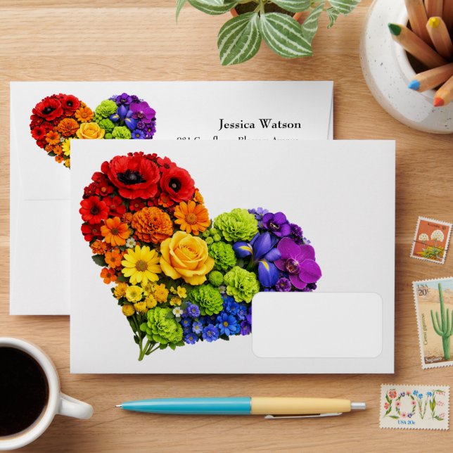 🌈 Wedding Envelope Flourish Together (Desk)