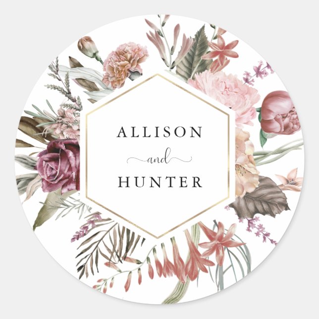 Wedding Envelope Seal | Dusty Rose (Front)