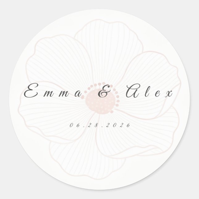 Wedding Envelope Seal Sticker (Front)