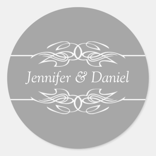 Wedding Envelope Seal Stickers Bride And Groom (Front)