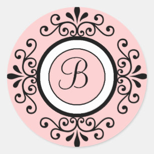 Wedding Envelope Seal Stickers Initial B