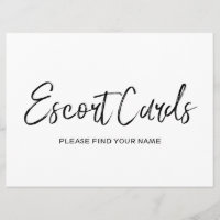 Wedding "Escort cards" Sign | Stylish Lettered