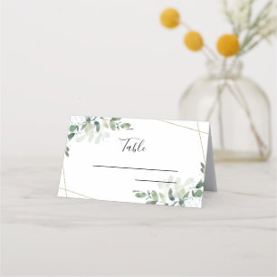 Wedding Eucalyptus Greenery Succulent Place Card