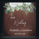 Wedding Eucalyptus White Flower Wood rustic Binder<br><div class="desc">This design may be personalized in the area provided by changing the photo and/or text. Or it can be customized by choosing the click to customize further option and delete or change the colour of the background, add text, change the text colour or style, or delete the text for an...</div>