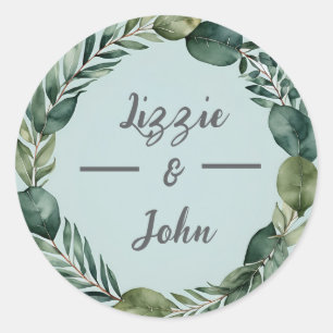 WEDDING EUCALYPTUS WREATH Sticker