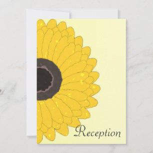 Wedding Evening Reception Yellow Sunflower Invitation