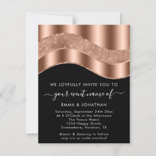 Wedding Event Bridal Shower  QR Code Rose Gold