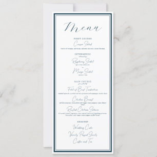 Wedding / Event Classy and Modern Menu  Invitation